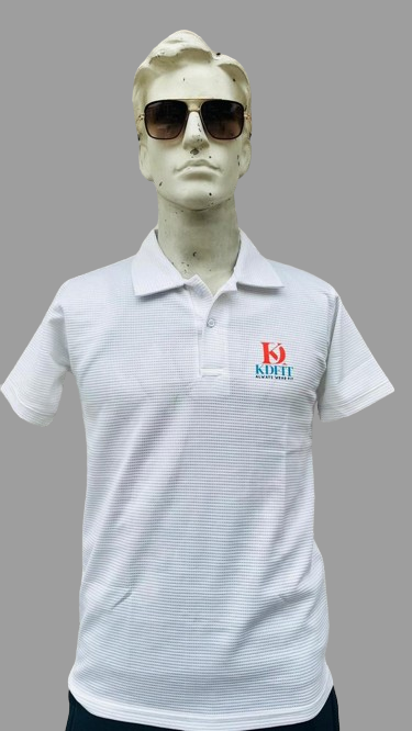 KDFIT Polo White T-Shirt
