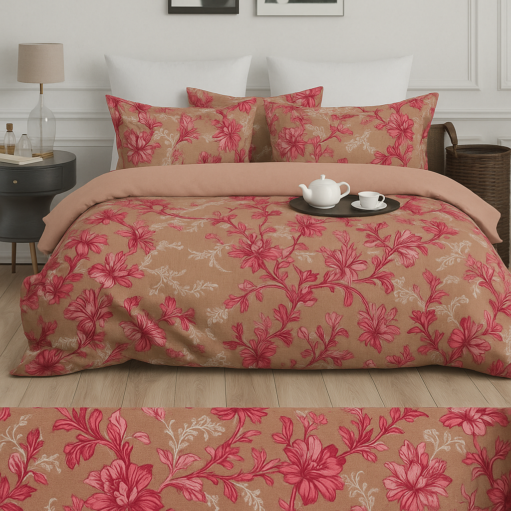 BLUE50 Premium Cotton Double Bed Bedsheet with 2 Pillow Covers