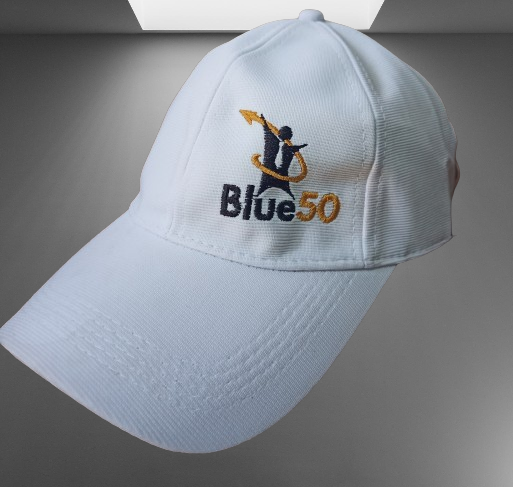 Blue50 Stylish White Sports Cap