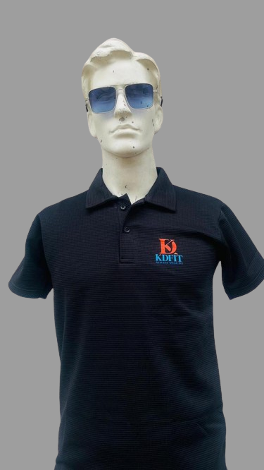 KDFIT Polo Black T-Shirt