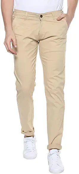 BLUE50 Men's cream color Fit Chinos Trousers  (C- 05)